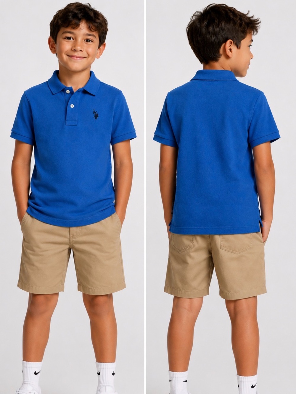 NWT U.S. Polo Assn. Royal Blue Boys' Polo with Embroidered Logo